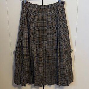 Pendleton Brown Plaid A-Line Skirt